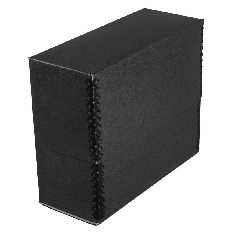 لينيكو صندوق تخزين المستندات الأرشيفية من Lineco بحافة معدنية، لوح أسود خالٍ من الأحماض، تنظيم وتخزين الملفات والمطبوعات والصور، حقيبة بحجم الحروف 12.5 بوصة × 10.5 بوصة × 5 بوصة عرض - Image 2